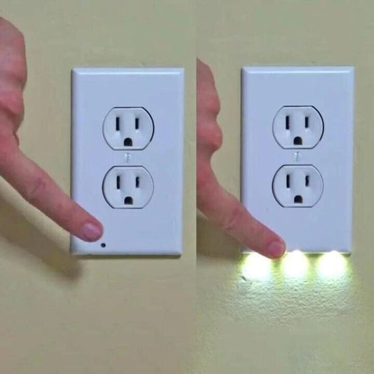 (BUY MORE SAVE MORE) Outlet Wall Plate With Night Lights - No Batteries or Wires
