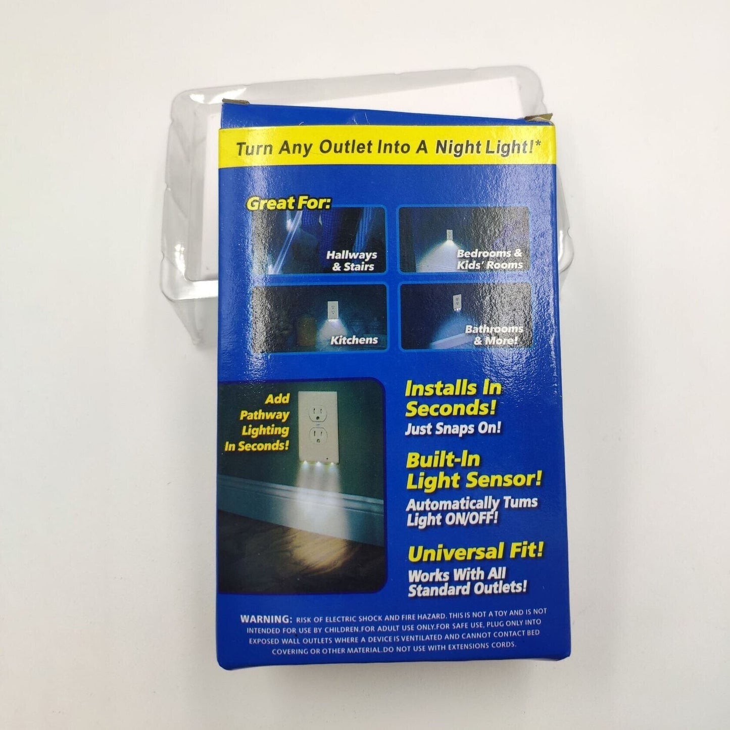 (BUY MORE SAVE MORE) Outlet Wall Plate With Night Lights - No Batteries or Wires