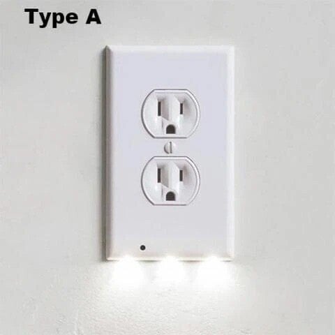 (BUY MORE SAVE MORE) Outlet Wall Plate With Night Lights - No Batteries or Wires