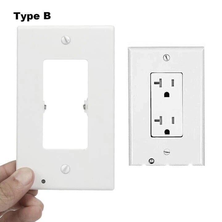 (BUY MORE SAVE MORE) Outlet Wall Plate With Night Lights - No Batteries or Wires